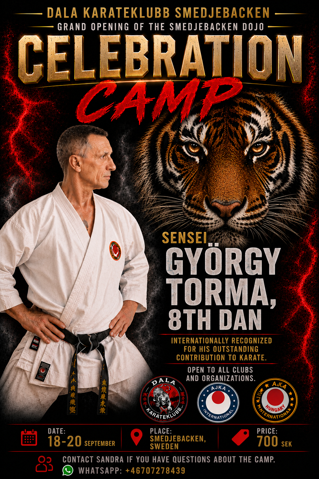 18-20 September 🥋 DALA KARATEKLUBB SMEDJEBACKEN  Celebration Camp 2026