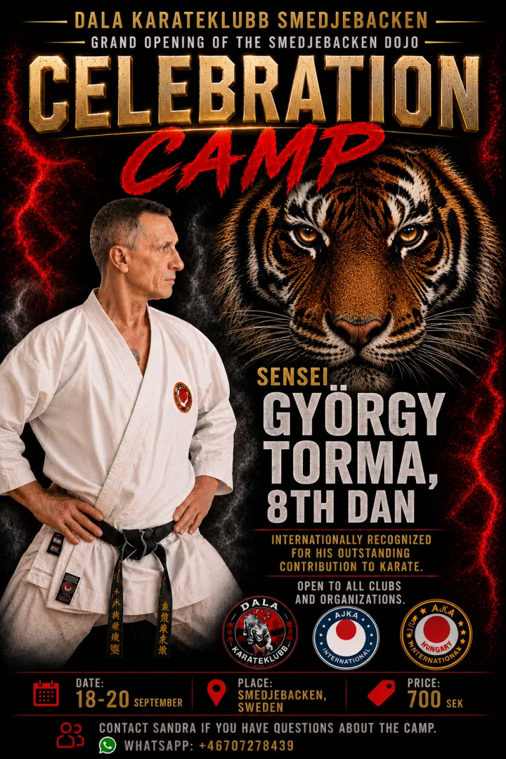 18-20 September 🥋 DALA KARATEKLUBB SMEDJEBACKEN  Celebration Camp 2026